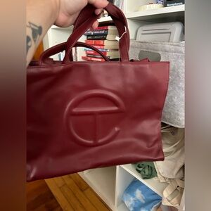Medium oxblood Telfar, slight handle damage